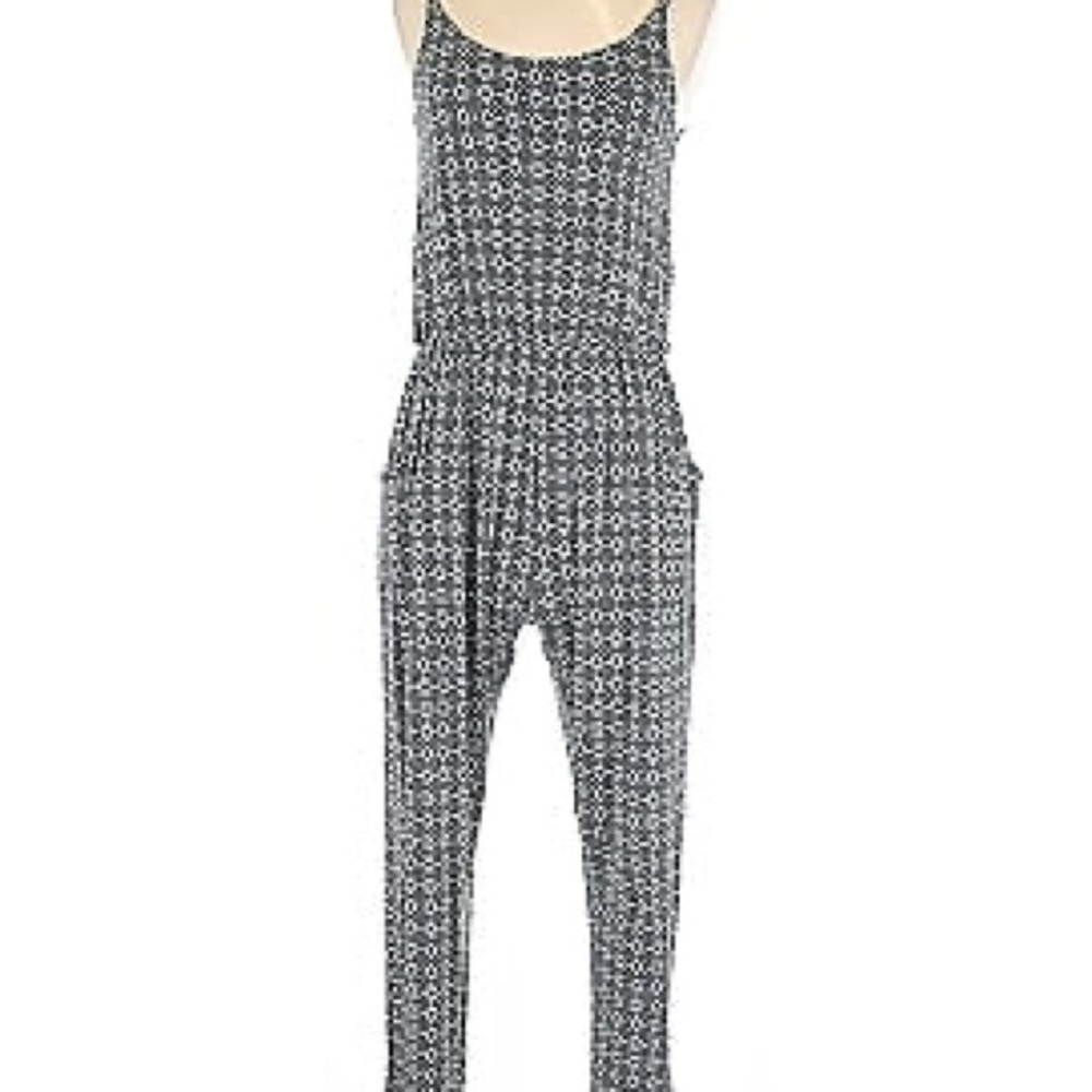 American Rag Boho Wide Leg Jumpsuit Festival Resort Print Pockets Women Small